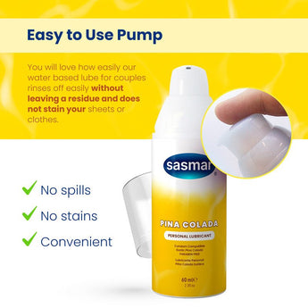 Sasmar Pina Colada Flavor Personal Lubricant - Lubricant - Conceive Plus India