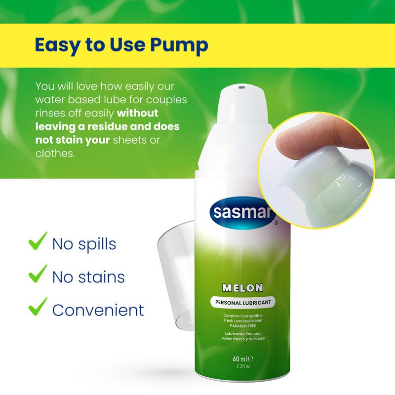 SASMAR Melon Flavor Personal Lubricant 60ml - Conceive Plus India SASMAR Melon Flavor Personal Lubricant 60ml - Conceive Plus India