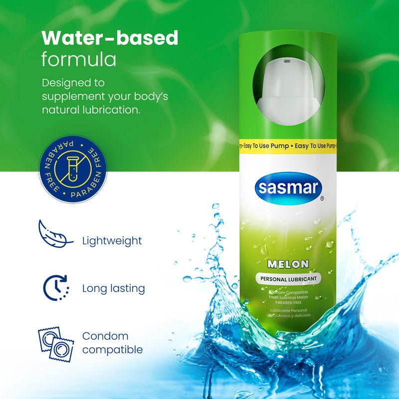SASMAR Melon Flavor Personal Lubricant 60ml - Conceive Plus India SASMAR Melon Flavor Personal Lubricant 60ml - Conceive Plus India