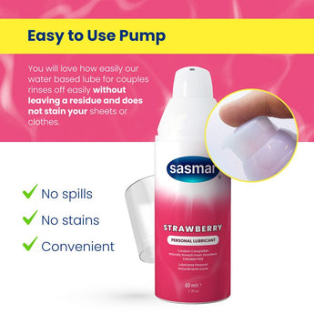 Sasmar Strawberry Flavour Personal Lubricant - Lubricant - Conceive Plus India