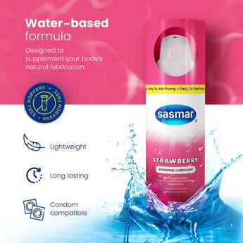 Sasmar Strawberry Flavour Personal Lubricant - Lubricant - Conceive Plus India